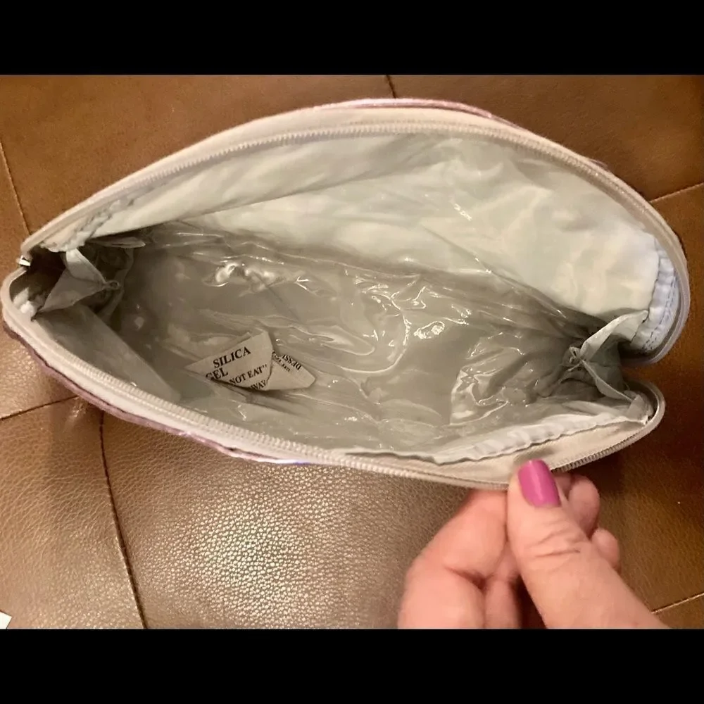 New Metallic Pink Avon Makeup Bag